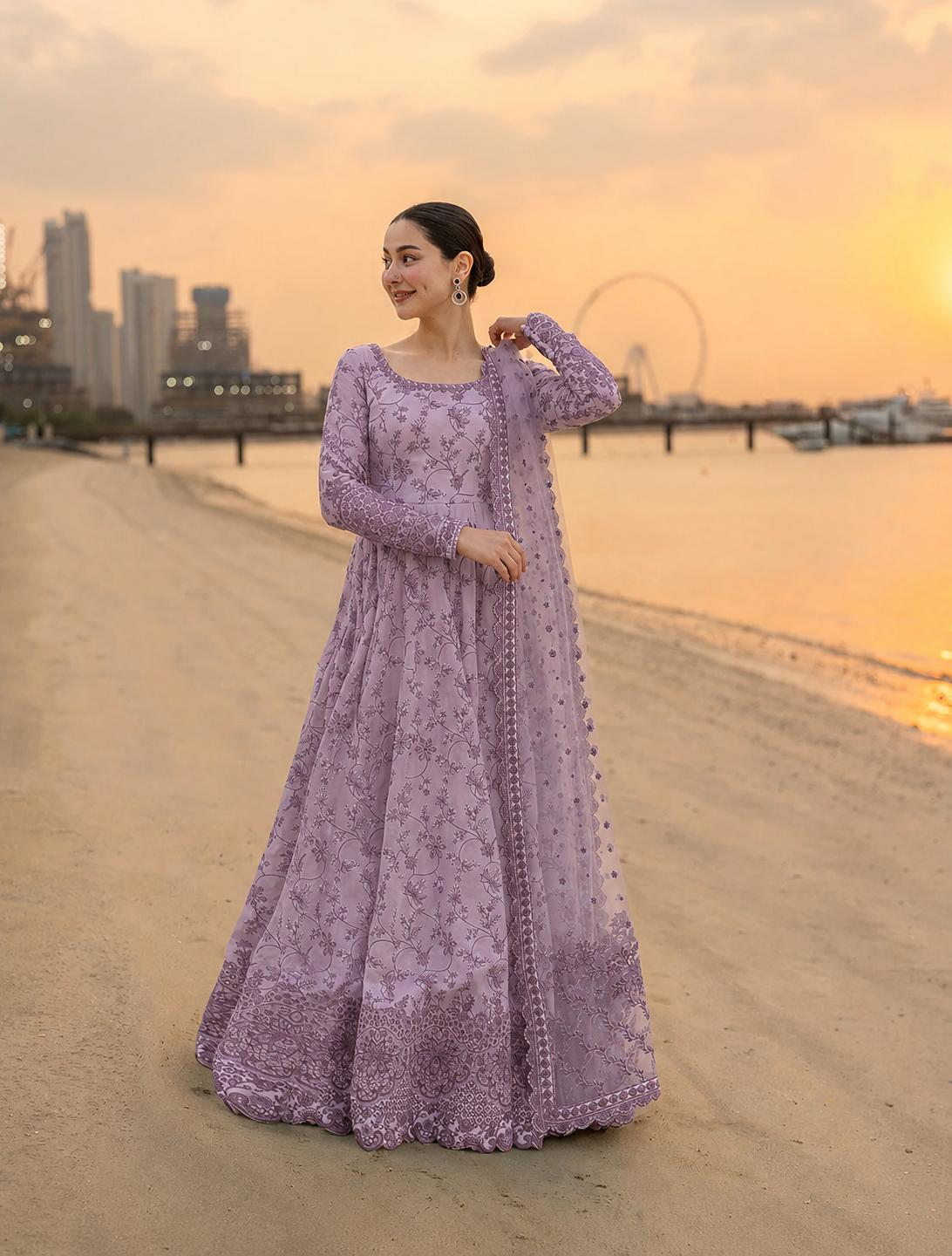 Hania Inspired Embroidered Maxi